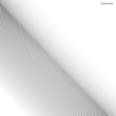 Soyut arkaplan, fikirleriniz için vektör şablonu, monokromatik çizgi dokusu, dalgalı çizgi dokusu