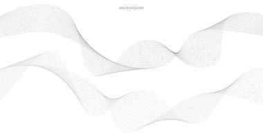 Beyaz arka planda soyut dalgalı çizgiler izole edilmiş. Dalga çizgisi sanatı, kıvrımlı düz tasarım. Vektör illüstrasyonu EPS 10.