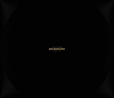 Eşmerkezli daire. Ses dalgası için resim. Soyut çember çizgisi deseni. Siyah beyaz grafikler. EPS10 - Görüntü