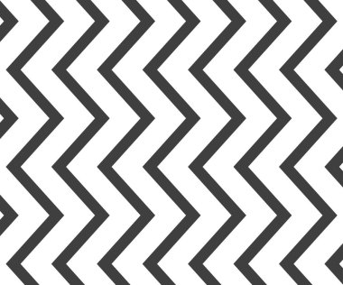 Siyah ve beyaz zigzag sembolü. Basit ve modern vintage arka plan. Web tasarımı, tebrik kartı, tekstil, Eps 10 vektör illüstrasyonu