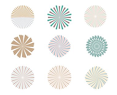 Güneş patlaması koleksiyonu, patlayan güneş, ışınlar, havai fişekler