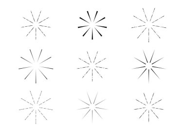 Güneş patlaması koleksiyonu, patlayan güneş, ışınlar, havai fişekler