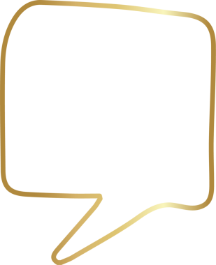 Altın konuşma balonu lüks simgesi, diyalog, metin, sohbet