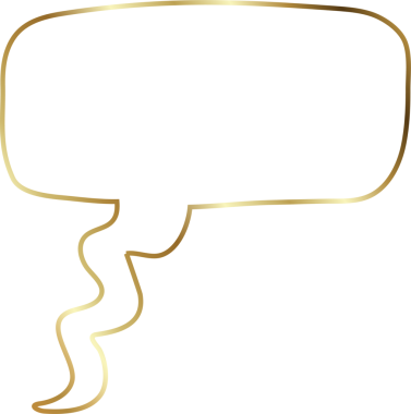 Altın konuşma balonu lüks simgesi, diyalog, metin, sohbet