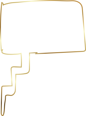 Altın konuşma balonu lüks simgesi, diyalog, metin, sohbet