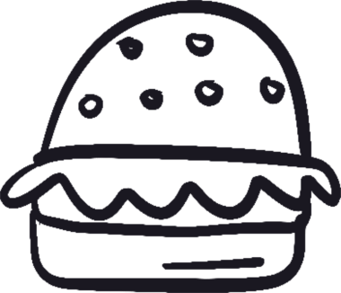 Yiyecek içecek çizimi. Tasarım ögeleri