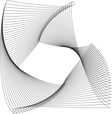 Kare logodaki dinamik çizgiler, sembol, simgeler, monogram