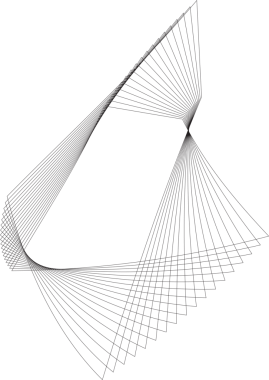 Kare logodaki dinamik çizgiler, sembol, simgeler, monogram