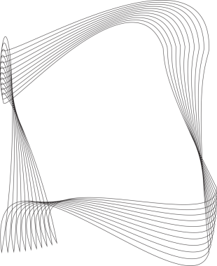 Kare logodaki dinamik çizgiler, sembol, simgeler, monogram