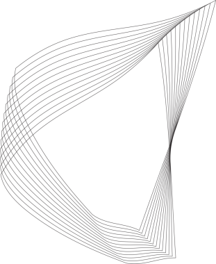 Kare logodaki dinamik çizgiler, sembol, simgeler, monogram