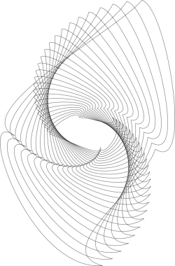 Kare logodaki dinamik çizgiler, sembol, simgeler, monogram