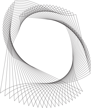 Kare logodaki dinamik çizgiler, sembol, simgeler, monogram