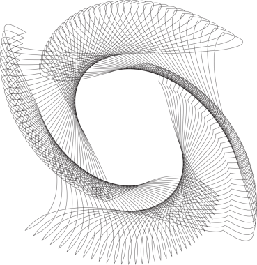 Kare logodaki dinamik çizgiler, sembol, simgeler, monogram