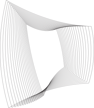 Kare logodaki dinamik çizgiler, sembol, simgeler, monogram