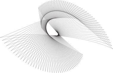 Kare logodaki dinamik çizgiler, sembol, simgeler, monogram