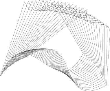 Kare logodaki dinamik çizgiler, sembol, simgeler, monogram