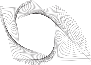 Kare logodaki dinamik çizgiler, sembol, simgeler, monogram