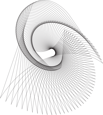 Kare logodaki dinamik çizgiler, sembol, simgeler, monogram