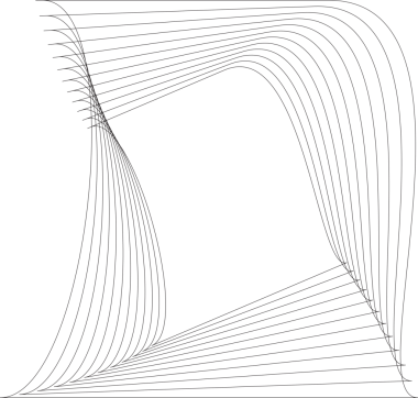 Kare logodaki dinamik çizgiler, sembol, simgeler, monogram