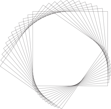 Kare logodaki dinamik çizgiler, sembol, simgeler, monogram