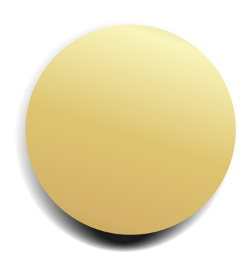 Yuvarlak düğme, altın daire çerçeve ve parlak ışık efektiyle