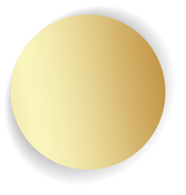 Yuvarlak düğme, altın daire çerçeve ve parlak ışık efektiyle