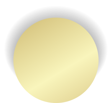 Yuvarlak düğme, altın daire çerçeve ve parlak ışık efektiyle