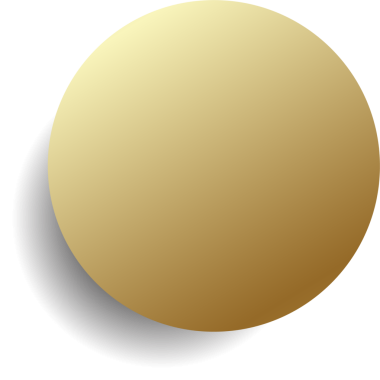 Yuvarlak düğme, altın daire çerçeve ve parlak ışık efektiyle