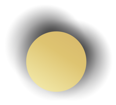 Yuvarlak düğme, altın daire çerçeve ve parlak ışık efektiyle