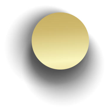 Yuvarlak düğme, altın daire çerçeve ve parlak ışık efektiyle