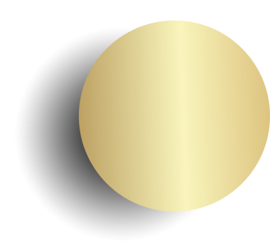 Yuvarlak düğme, altın daire çerçeve ve parlak ışık efektiyle