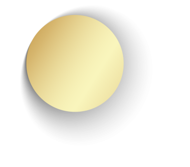 Yuvarlak düğme, altın daire çerçeve ve parlak ışık efektiyle