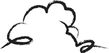 Bulut fırçası darbeleri, tebeşir, mürekkep, kalem