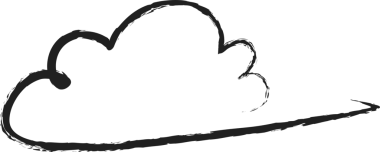 Bulut fırçası darbeleri, tebeşir, mürekkep, kalem