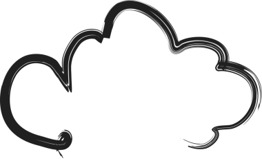 Bulut fırçası darbeleri, tebeşir, mürekkep, kalem