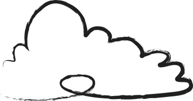 Bulut fırçası darbeleri, tebeşir, mürekkep, kalem