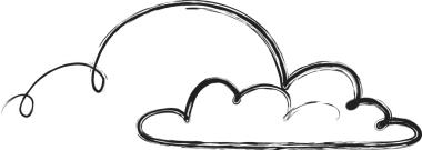 Bulut fırçası darbeleri, tebeşir, mürekkep, kalem