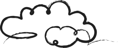 Bulut fırçası darbeleri, tebeşir, mürekkep, kalem