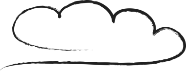 Bulut fırçası darbeleri, tebeşir, mürekkep, kalem