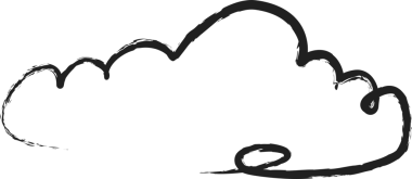 Bulut fırçası darbeleri, tebeşir, mürekkep, kalem