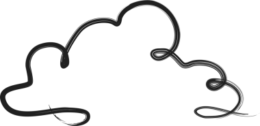 Bulut fırçası darbeleri, tebeşir, mürekkep, kalem