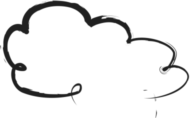 Bulut fırçası darbeleri, tebeşir, mürekkep, kalem