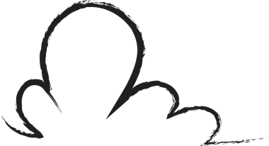 Bulut fırçası darbeleri, tebeşir, mürekkep, kalem