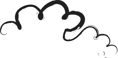 Bulut fırçası darbeleri, tebeşir, mürekkep, kalem