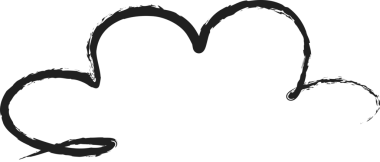 Bulut fırçası darbeleri, tebeşir, mürekkep, kalem