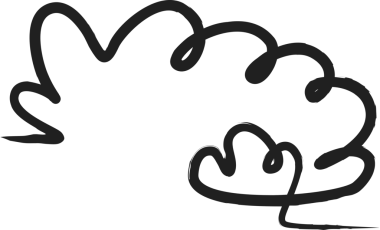 Bulut fırçası darbeleri, tebeşir, mürekkep, kalem