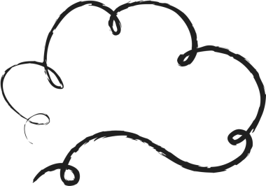 Bulut fırçası darbeleri, tebeşir, mürekkep, kalem