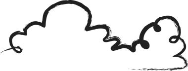 Bulut fırçası darbeleri, tebeşir, mürekkep, kalem