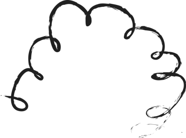 Bulut fırçası darbeleri, tebeşir, mürekkep, kalem