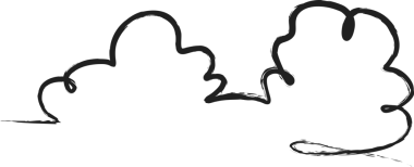 Bulut fırçası darbeleri, tebeşir, mürekkep, kalem